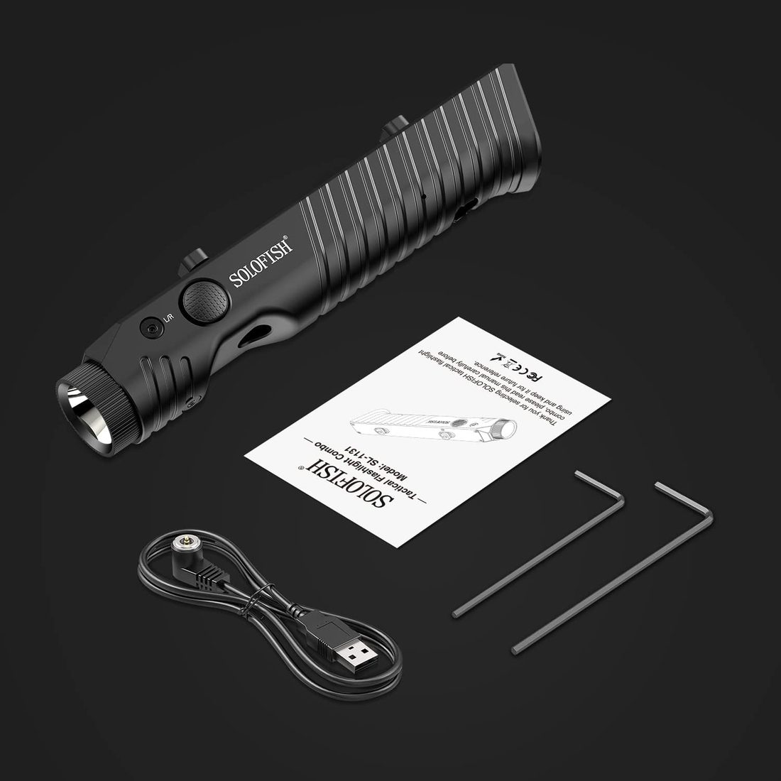 SOLOFISH 1450 Lumen Rifle Flashlight with Green Laser photo 6