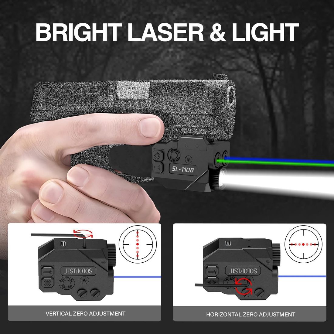 SOLOFISH 500 Lumen Dual-Beam Light Laser Combo with Memory photo 6