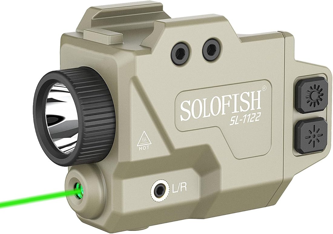 SOLOFISH 800 Lumen Light Laser Combo with Interchangeable Rail Adapters