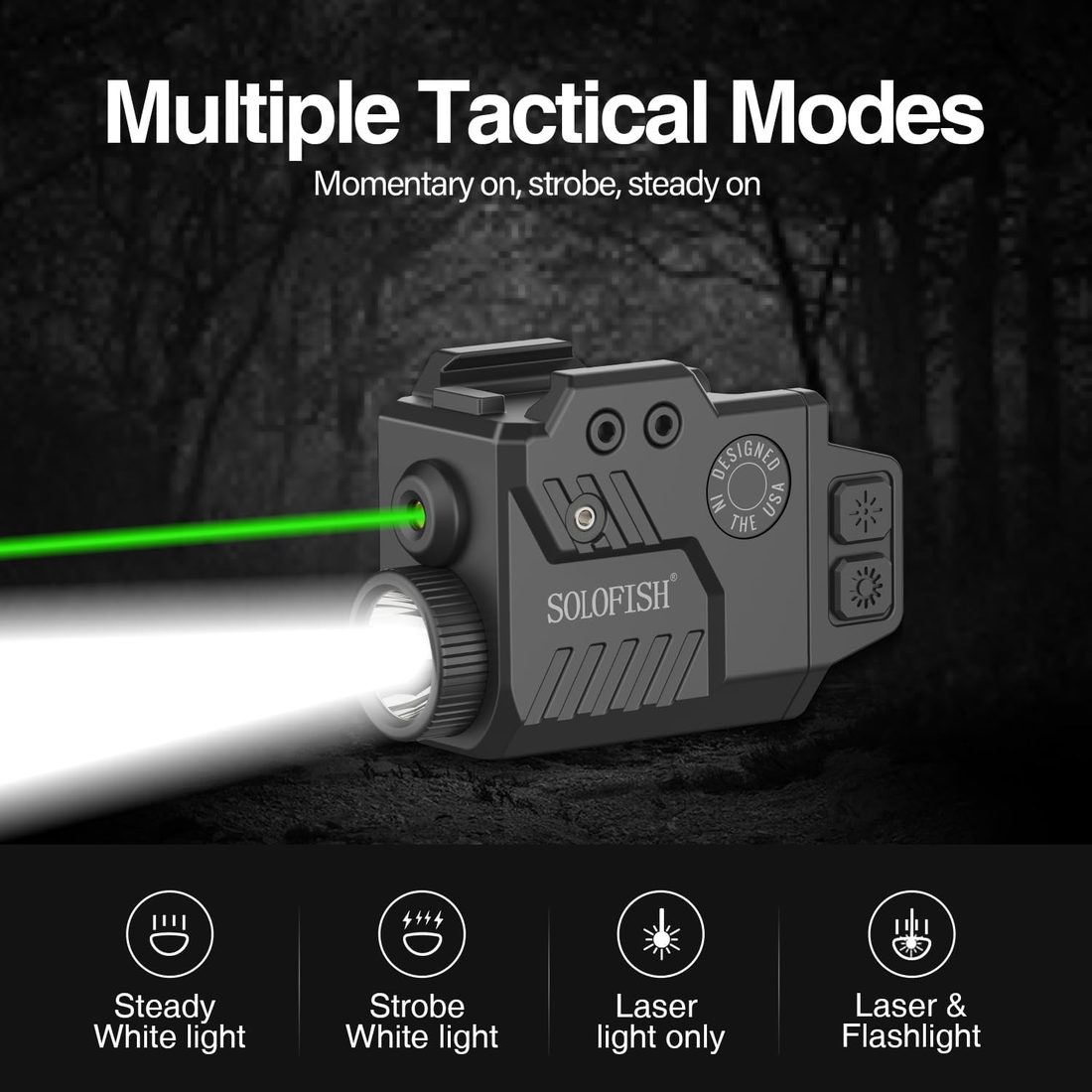 SOLOFISH 800 Lumen Pistol Light Laser Combo photo 4