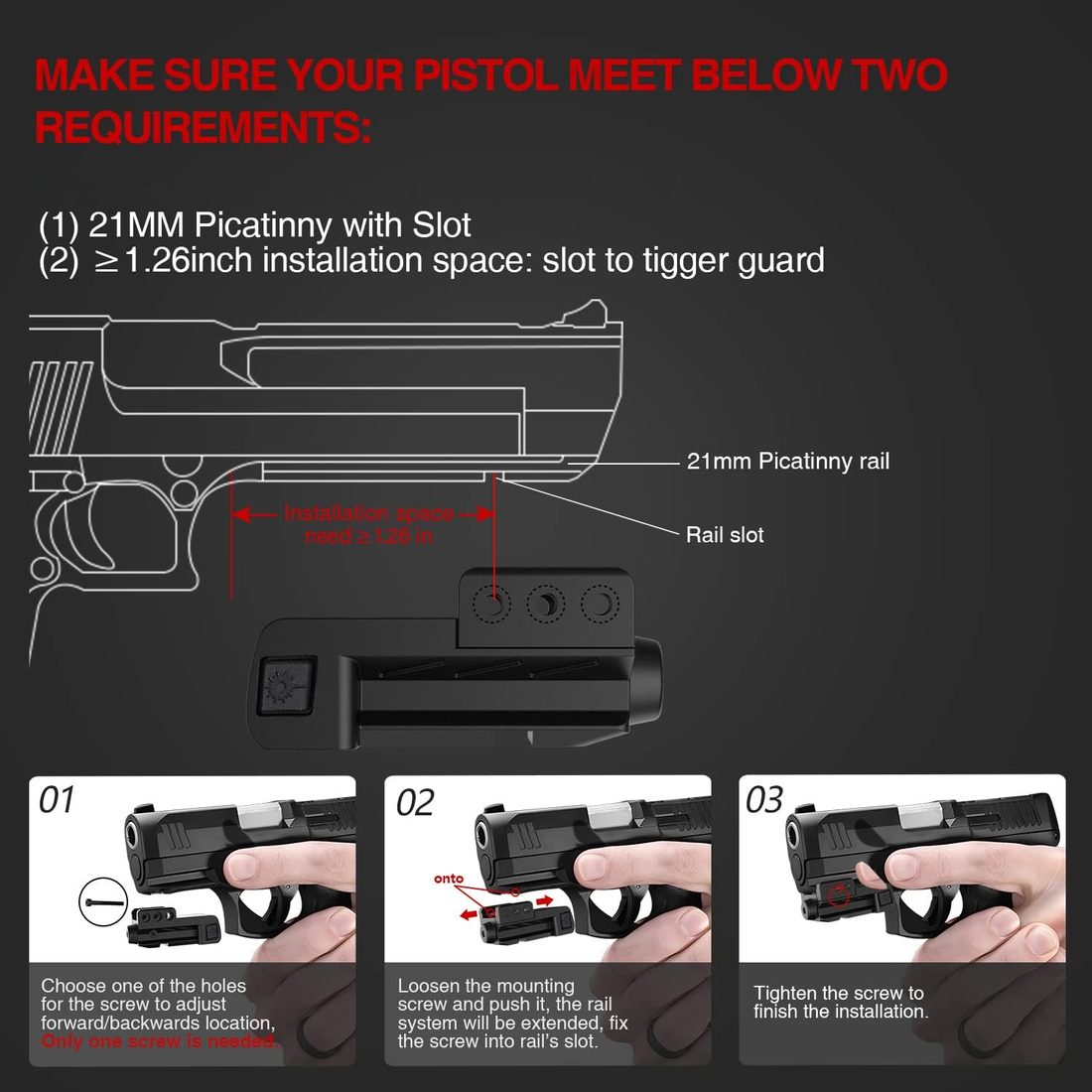 SOLOFISH Low-Profile Pistol Laser Sight for Railed Handguns photo 3