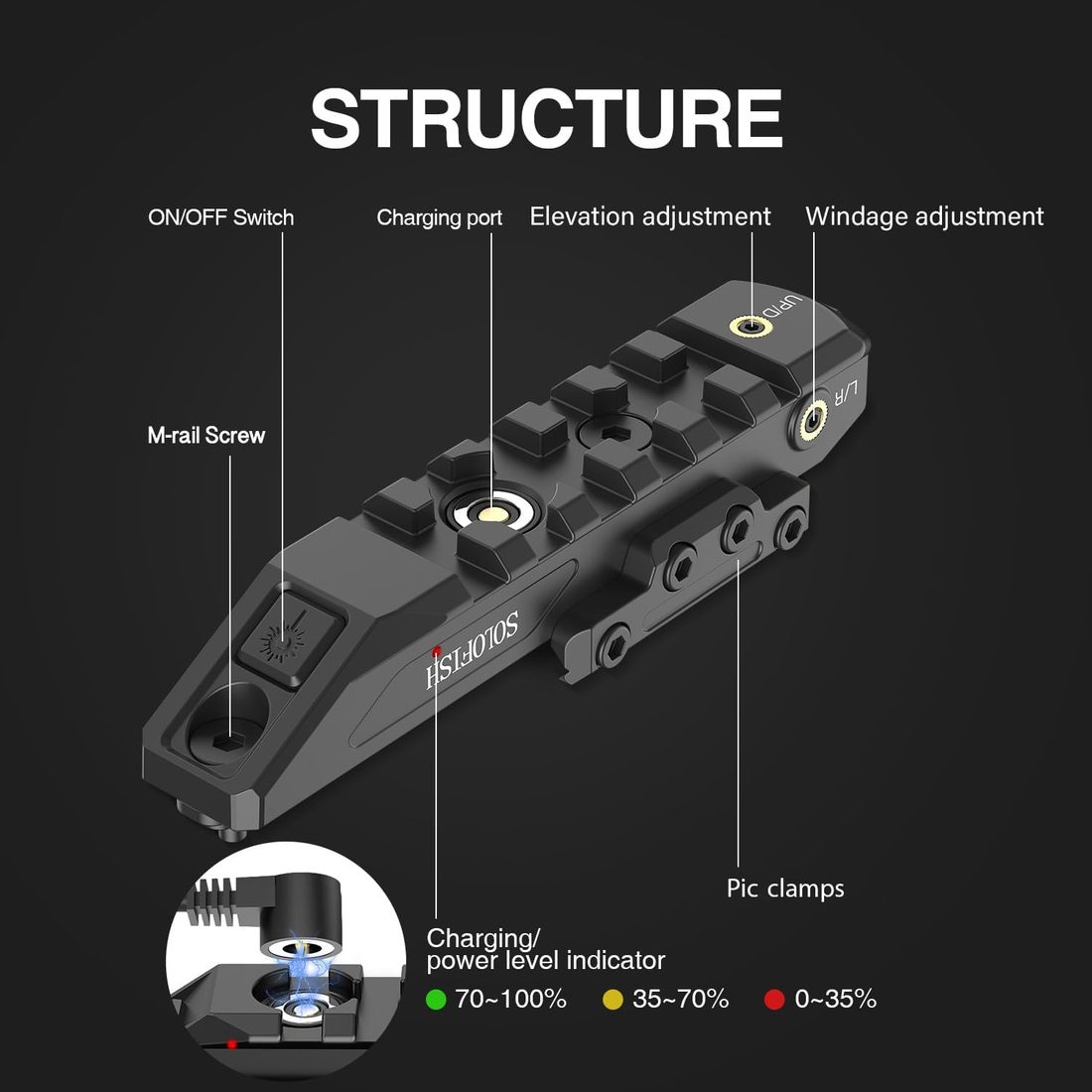SOLOFISH SL-1107 Rifle Laser Sight with Magnetic Charging photo 5